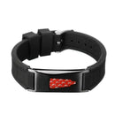 Pulseira Base Titânio de Energia Magnética Alivio de Dores Bio Silicone 7 em 1 - Ortolev Shop